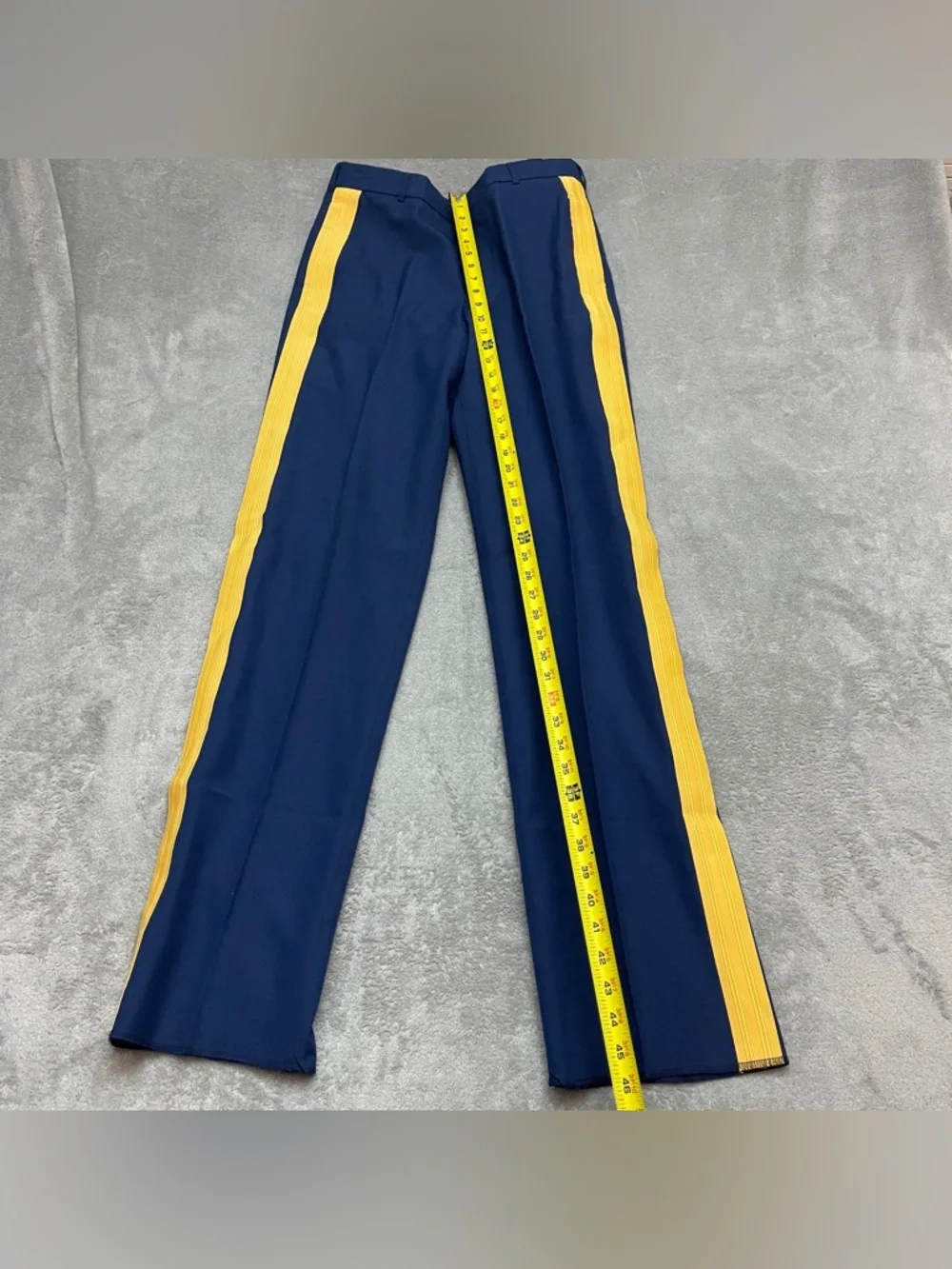 Marlow White Army Officer Pants 32R Yellow Stripe Army Service Cavalry Uniform